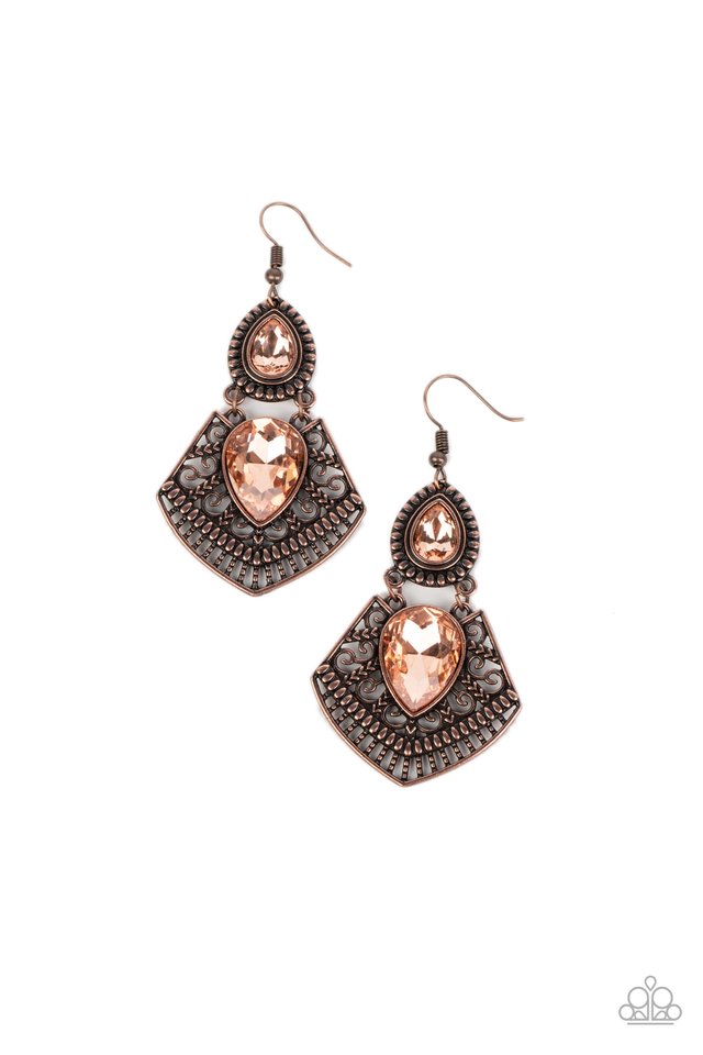 Royal Remix - Copper - Paparazzi Earring Image