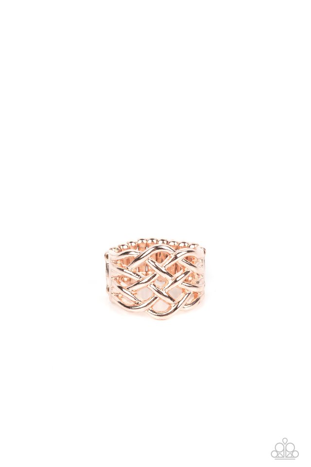 The One That KNOT Away - Rose Gold - Paparazzi Ring Image