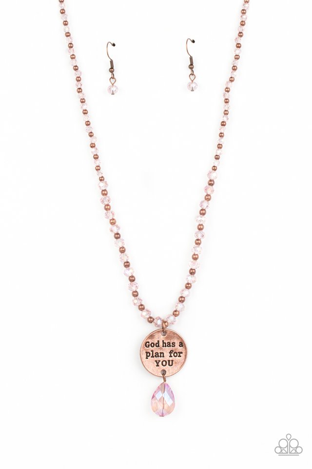 Priceless Plan - Copper - Paparazzi Necklace Image