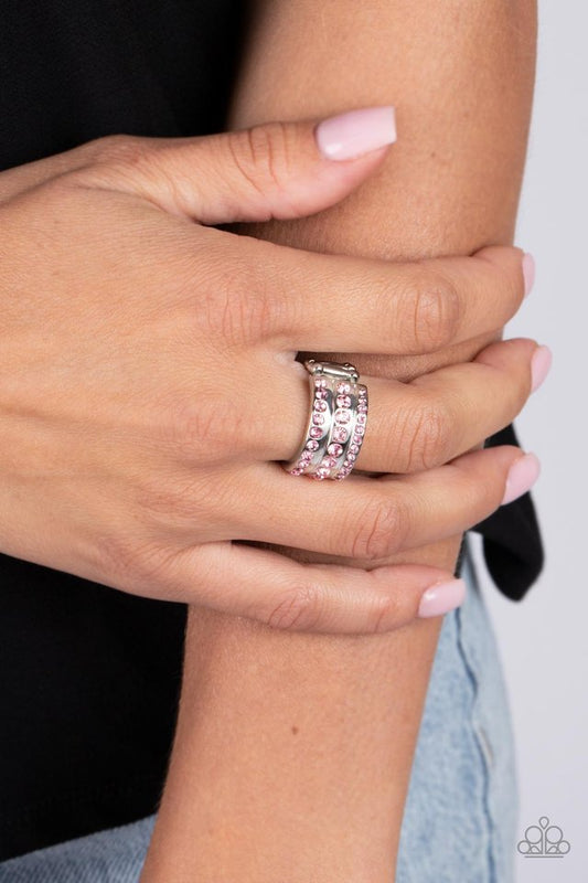 Privileged Poise - Pink - Paparazzi Ring Image