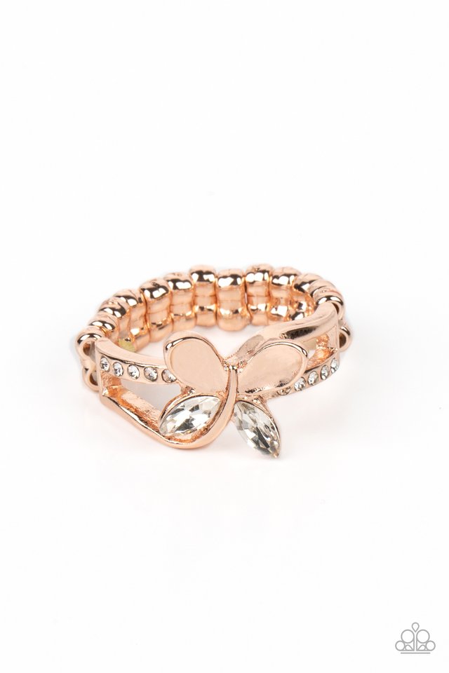 Fetching Flutter - Rose Gold - Paparazzi Ring Image