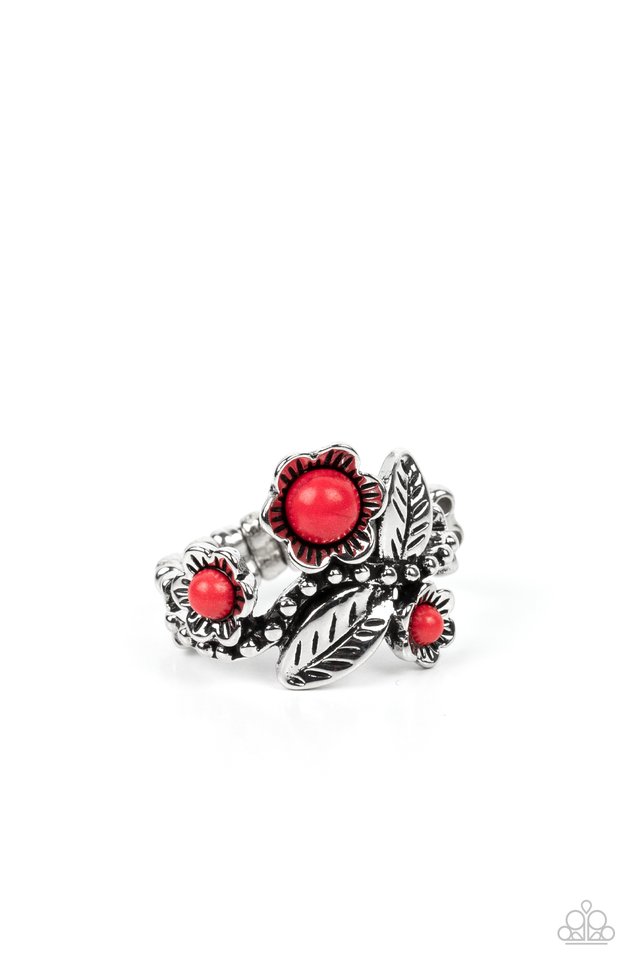 Wonderland Wildflower - Red - Paparazzi Ring Image