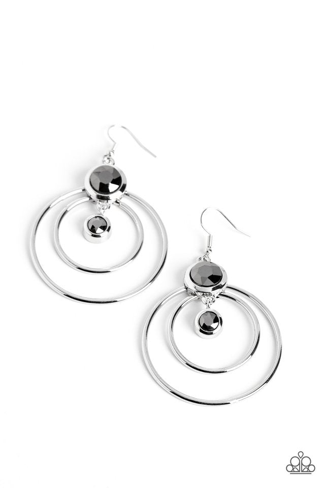 Dapperly Deluxe - Silver - Paparazzi Earring Image