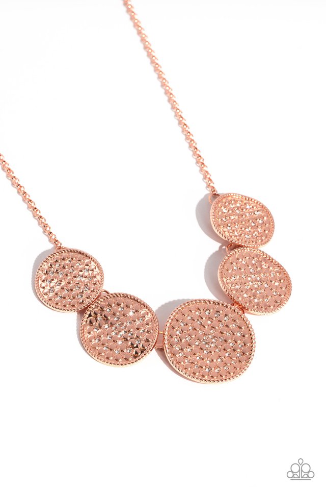 Medaled Mosaic - Copper - Paparazzi Necklace Image