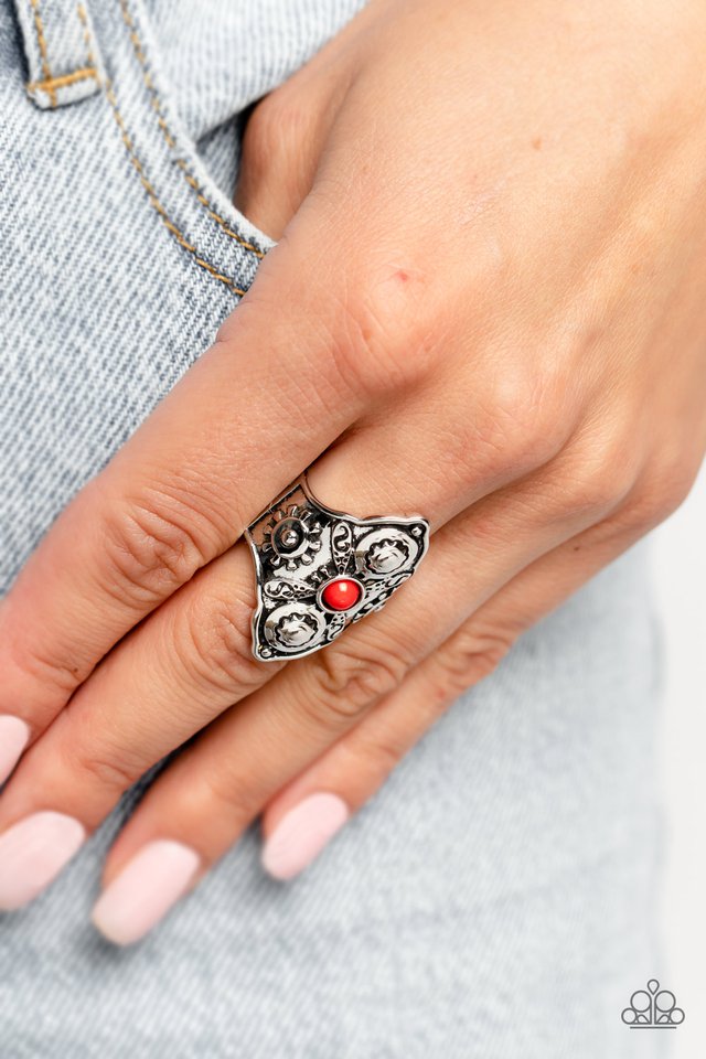 Crafted Couture - Red - Paparazzi Ring Image