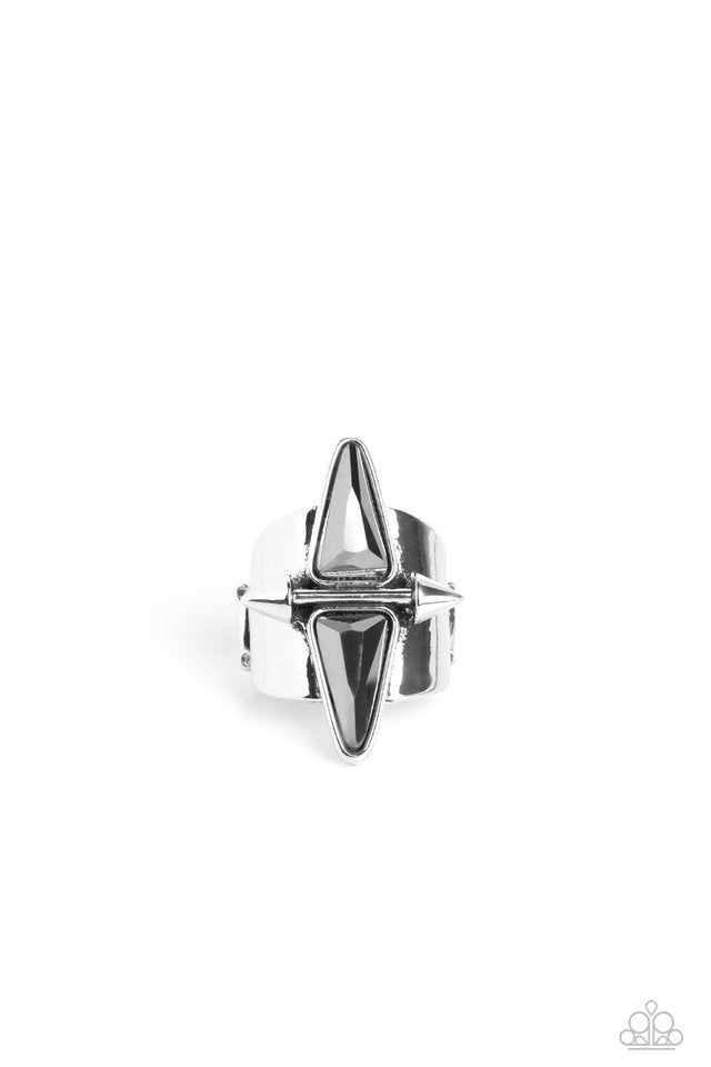 Combustible Compass - Silver - Paparazzi Ring Image