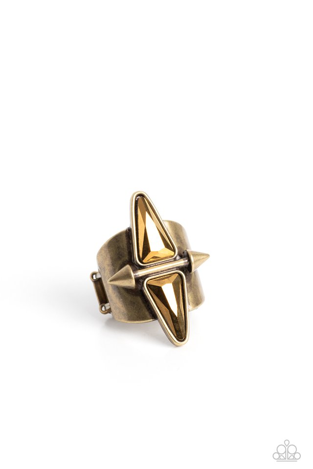 Combustible Compass - Brass - Paparazzi Ring Image