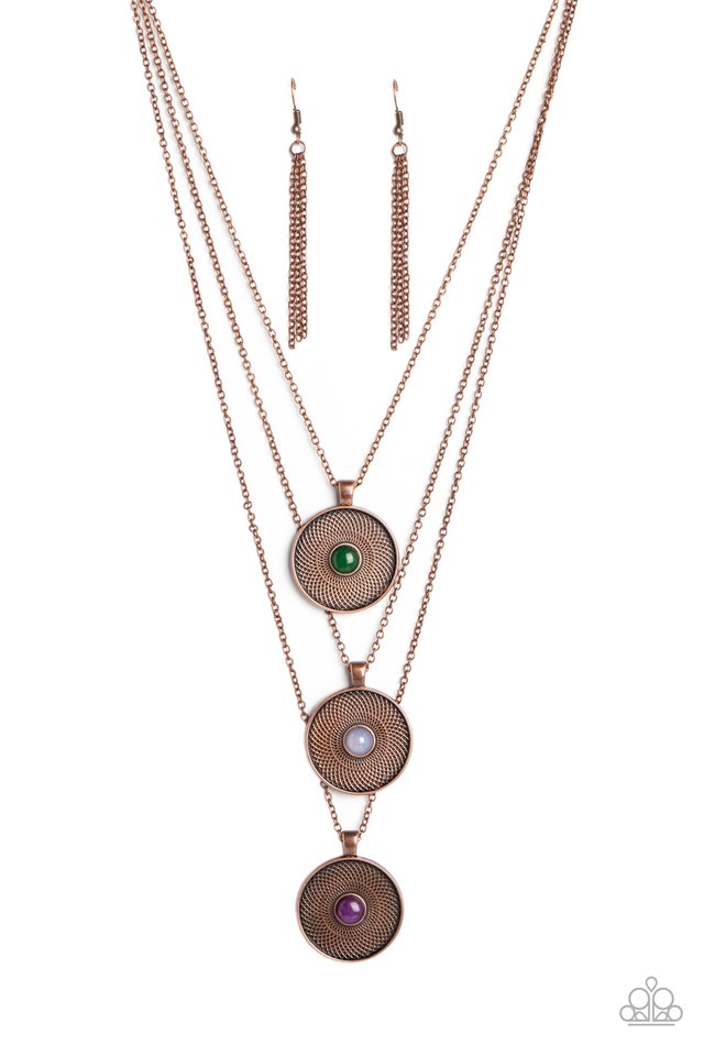 Geographic Grace - Copper - Paparazzi Necklace Image