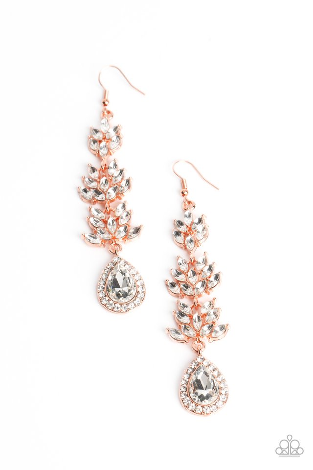 Water Lily Whimsy - Copper - Paparazzi Earring Image