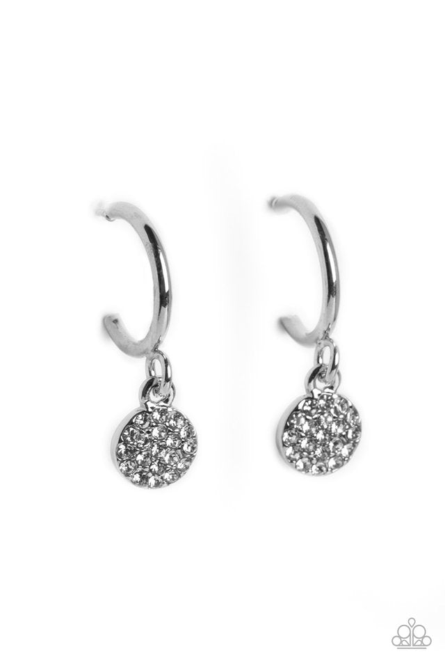 Bodacious Ballroom - White - Paparazzi Earring Image