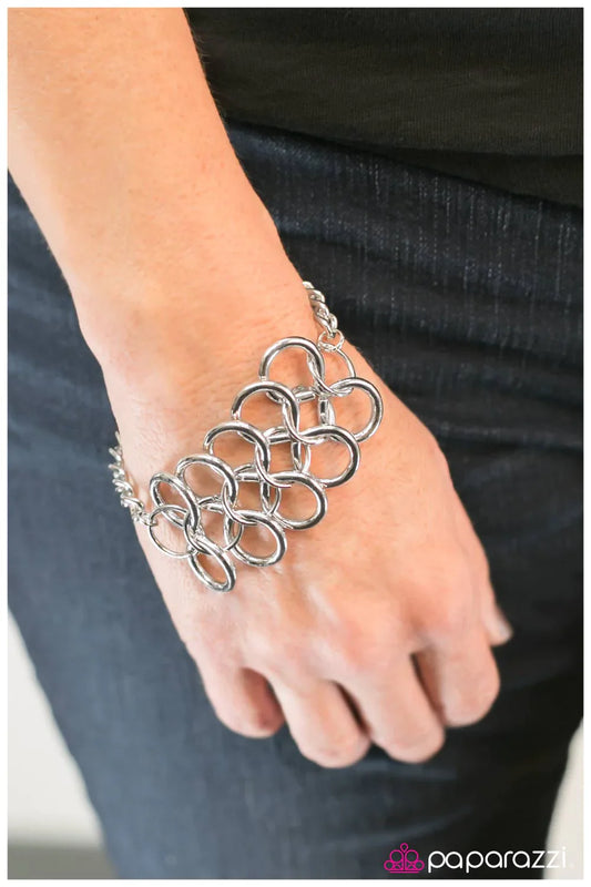 Paparazzi Bracelet ~ Go Figure  - Silver