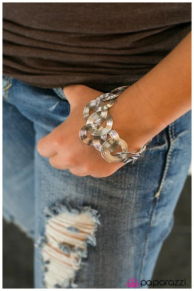 Paparazzi Bracelet ~ Turn It Up! - Silver