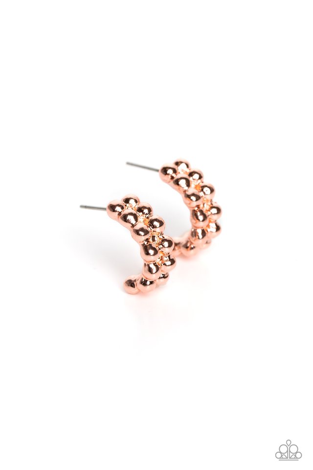 Bubbling Beauty - Copper - Paparazzi Earring Image