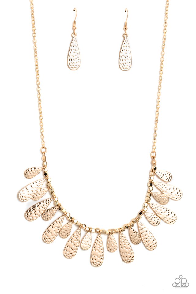 Compelling Confetti - Gold - Paparazzi Necklace Image