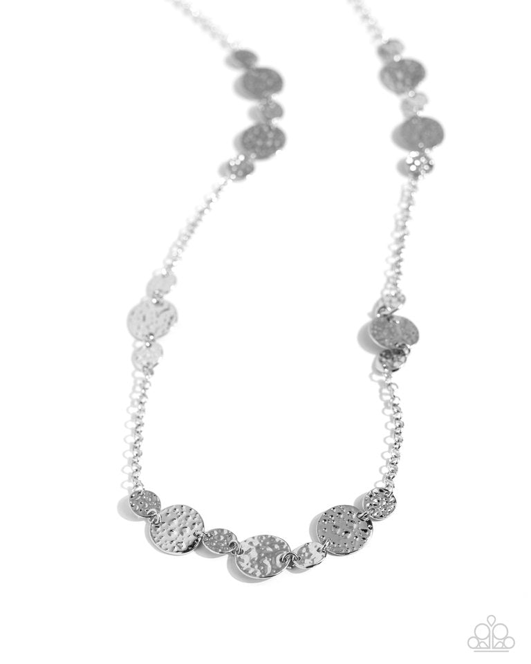 Elongated Elegance - Silver - Paparazzi Necklace Image