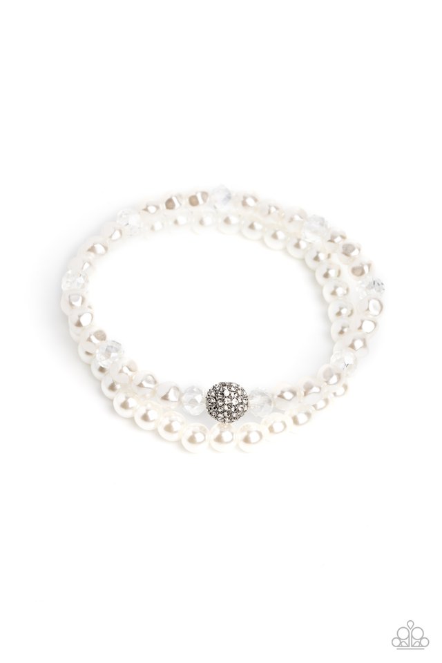 Countess Cutie - White - Paparazzi Bracelet Image