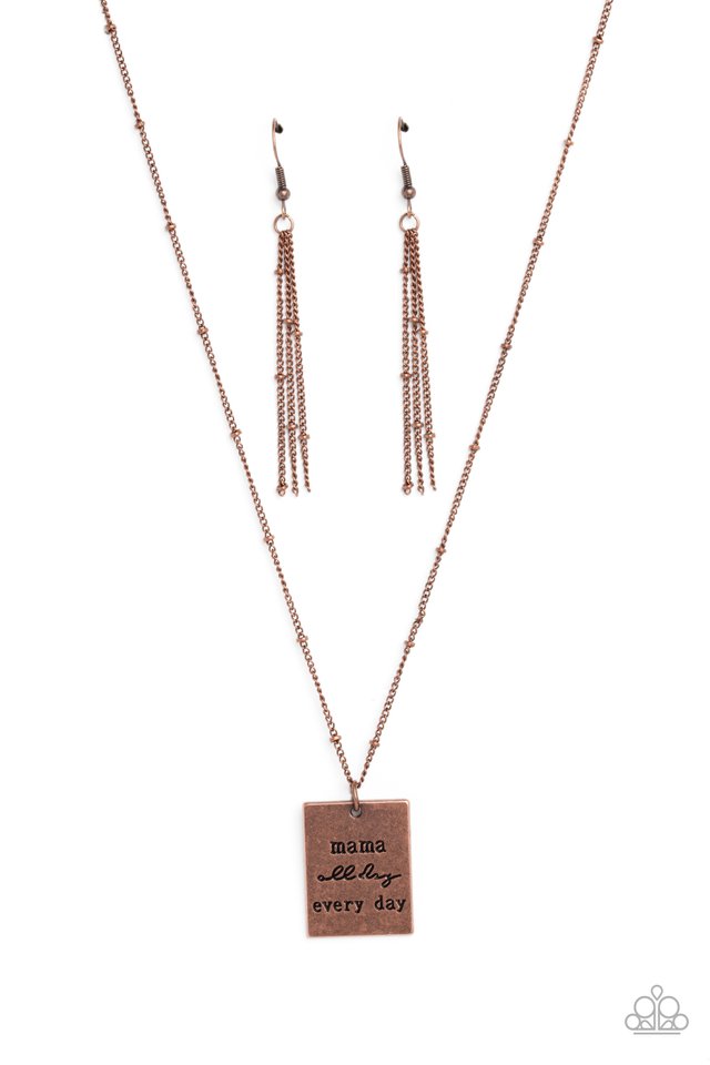 Mama MVP - Copper - Paparazzi Necklace Image