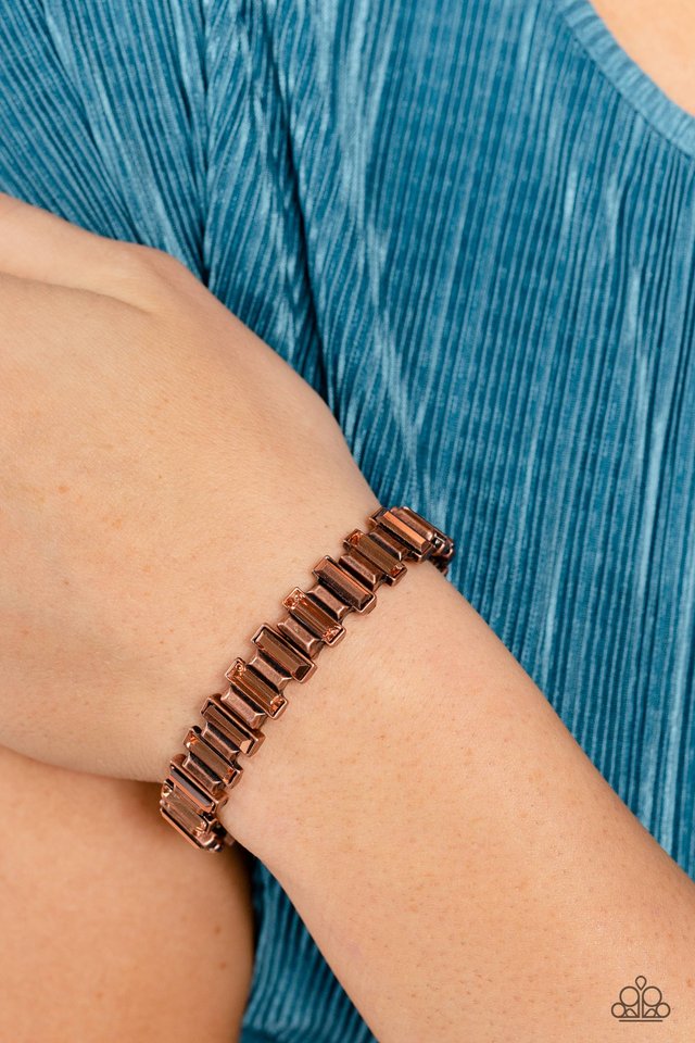 BURSTING the Midnight Oil - Copper - Paparazzi Bracelet Image