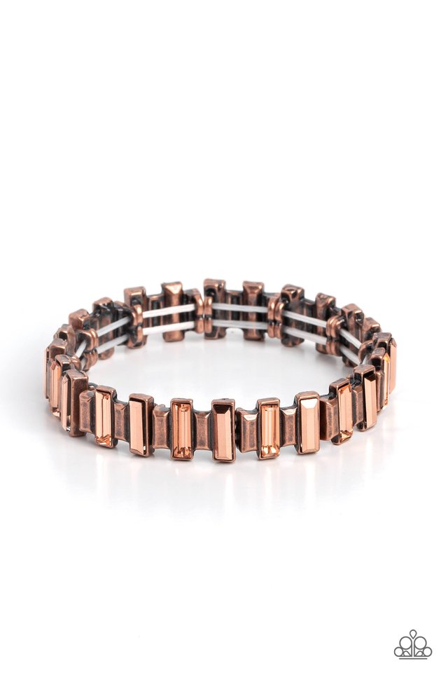 BURSTING the Midnight Oil - Copper - Paparazzi Bracelet Image