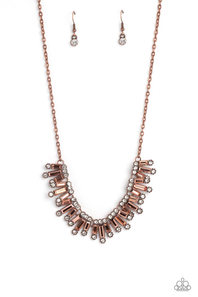 Sunburst Season - Copper - Paparazzi Necklace Image