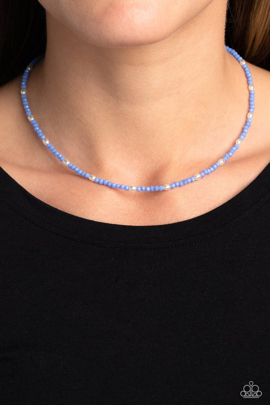 Beaded Blitz - Blue - Paparazzi Necklace Image