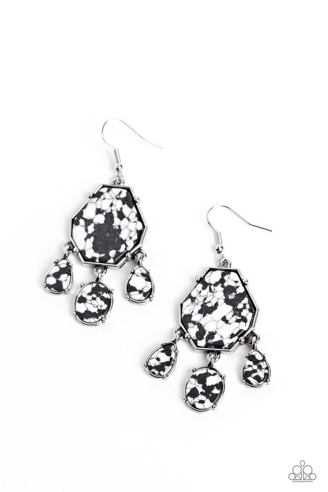 Organic Optimism - Black - Paparazzi Earring Image