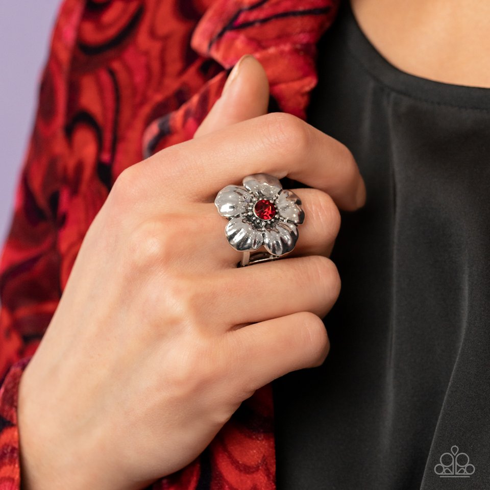 BLOOM BLOOM Pow - Red - Paparazzi Ring Image