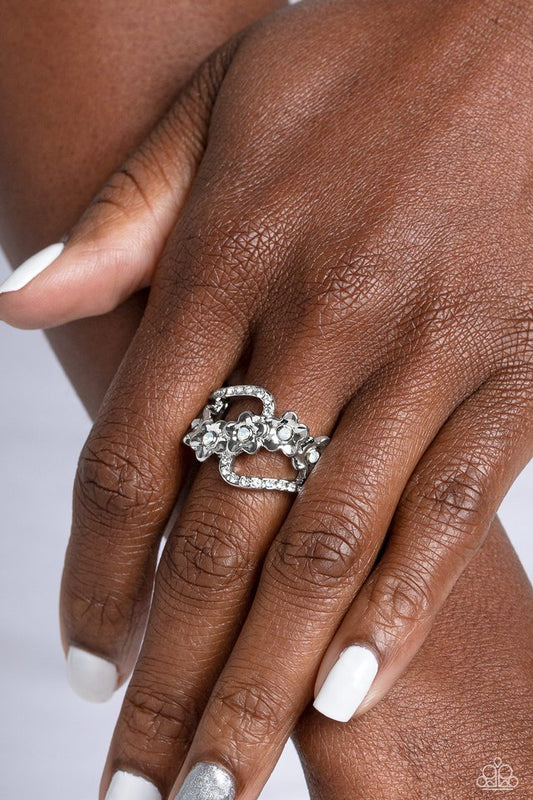 Captivating Corsage - White - Paparazzi Ring Image