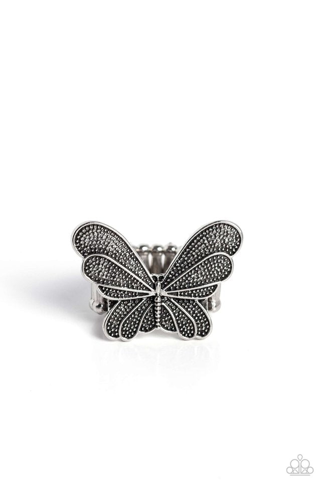 Fairy Wings - Silver - Paparazzi Ring Image