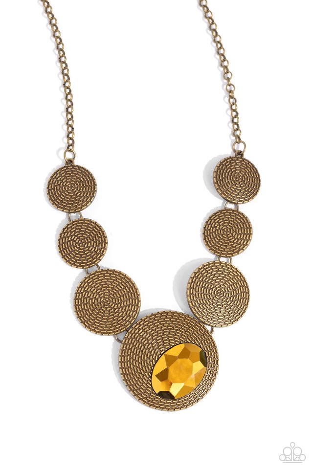 EDGY or Not - Brass - Paparazzi Necklace Image