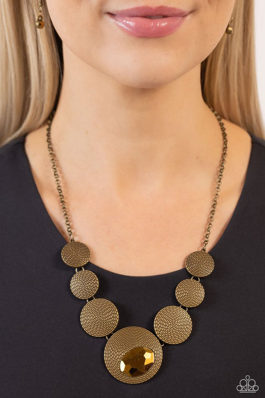 EDGY or Not - Brass - Paparazzi Necklace Image