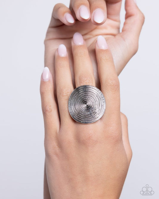 Dizzying Delight - Silver - Paparazzi Ring Image