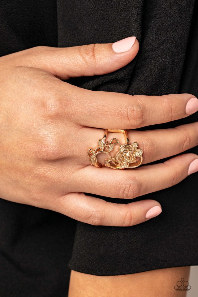 What ROSE Around - Gold - Paparazzi Ring Image