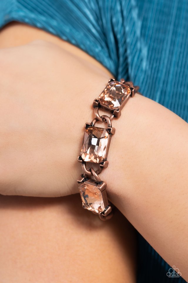 Dazzling Debut - Copper - Paparazzi Bracelet Image