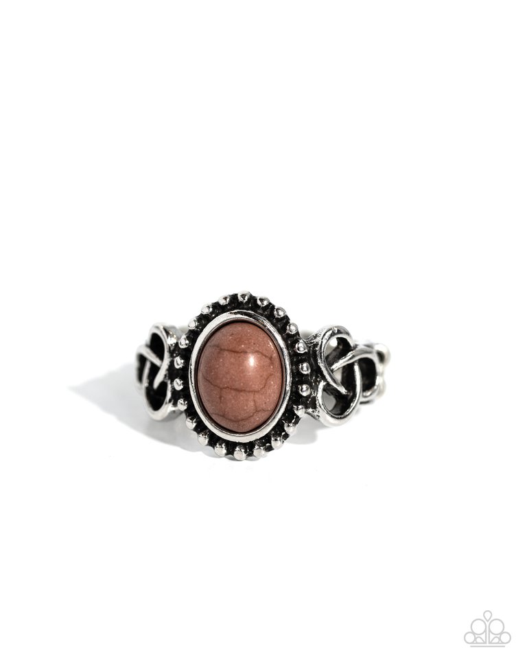 Celtic KNOT-out - Brown - Paparazzi Ring Image