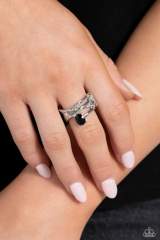 Alternating Allure - Black - Paparazzi Ring Image