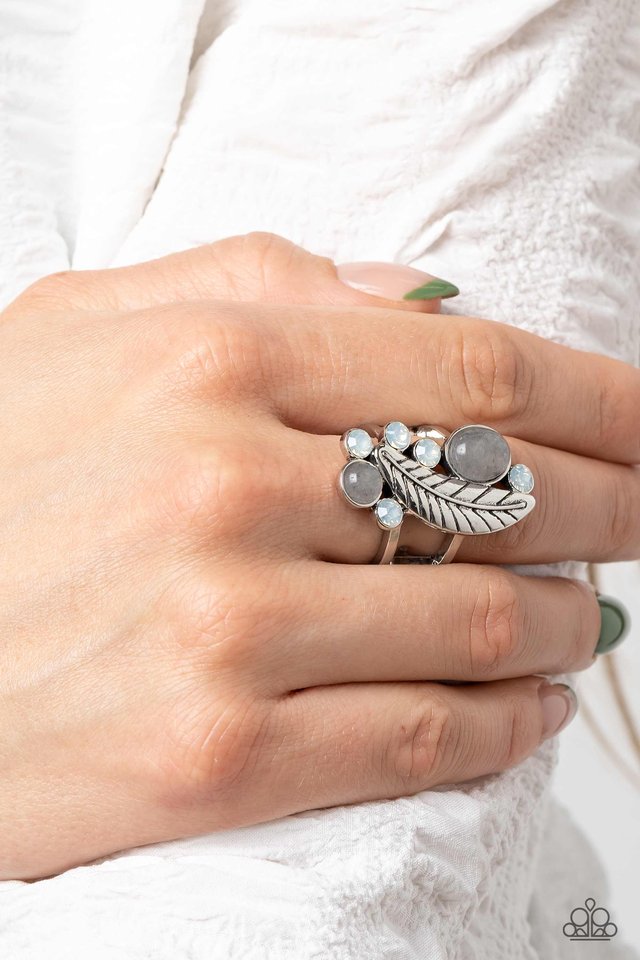 Off To FEATHER-land - Silver - Paparazzi Ring Image