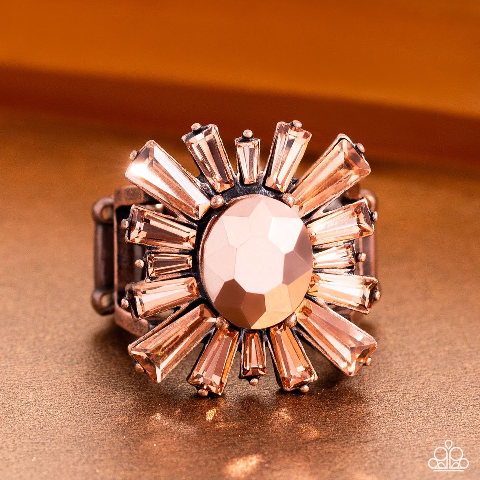 Starburst Season - Copper - Paparazzi Ring Image