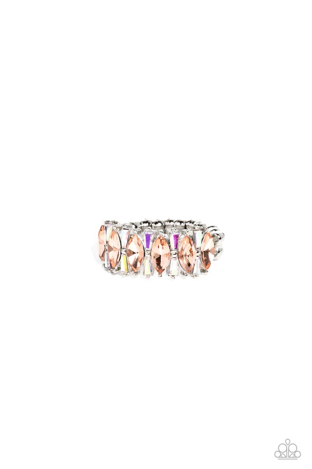 Kaleidoscopic Knockout - Orange - Paparazzi Ring Image