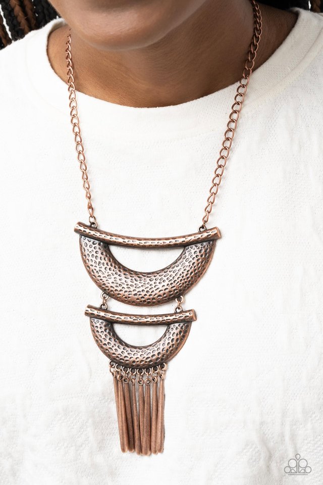 Fringe Festival - Copper - Paparazzi Necklace Image