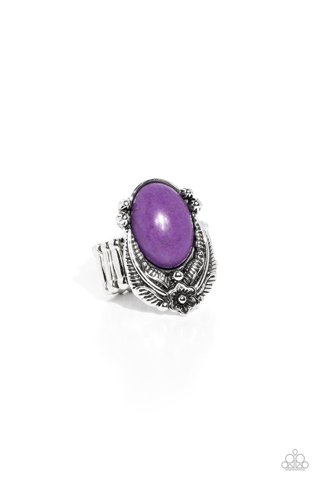 Serrated Style - Purple - Paparazzi Ring Image