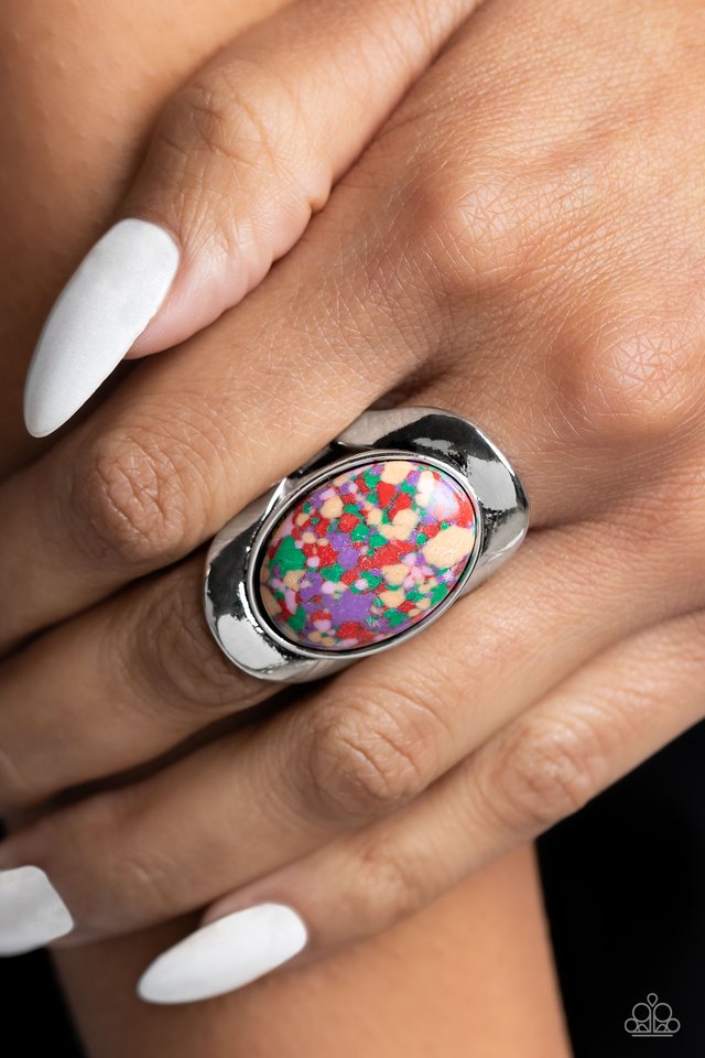 Terrazzo Tribute - Purple - Paparazzi Ring Image