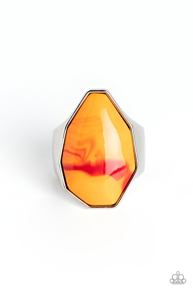 Never Say TIE DYE - Orange - Paparazzi Ring Image