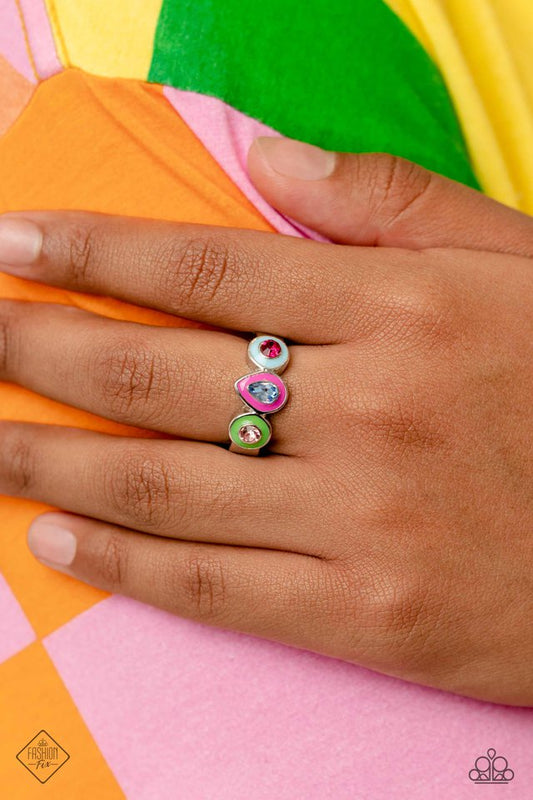 Colorblock Chic - Multi - Paparazzi Ring Image
