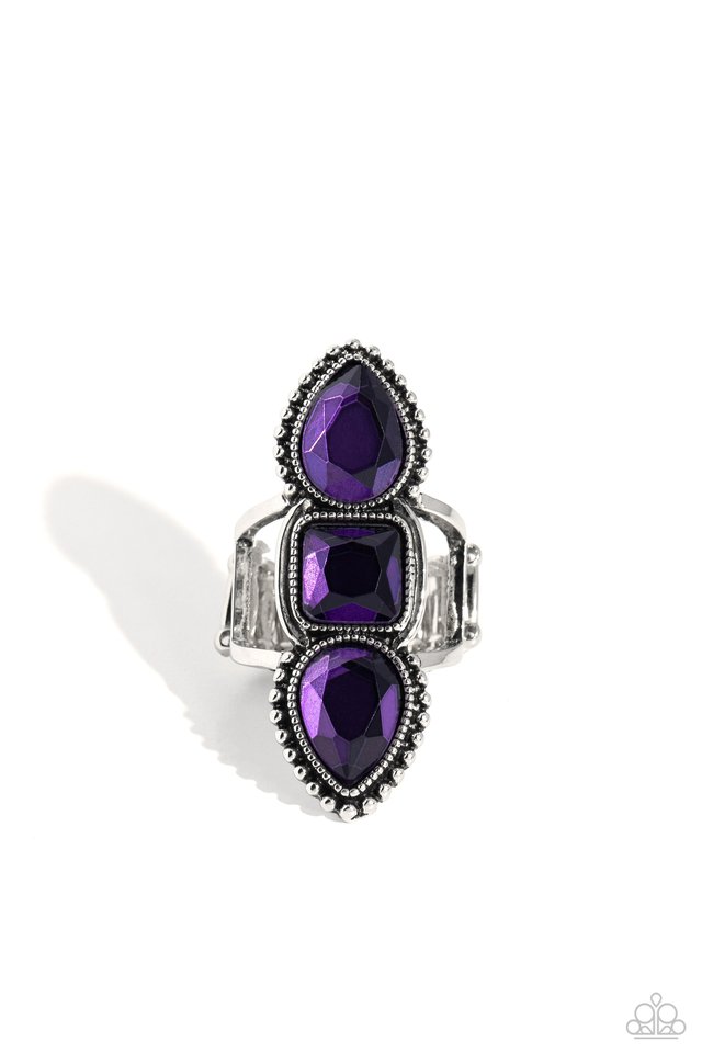 Dazzling Direction - Purple - Paparazzi Ring Image