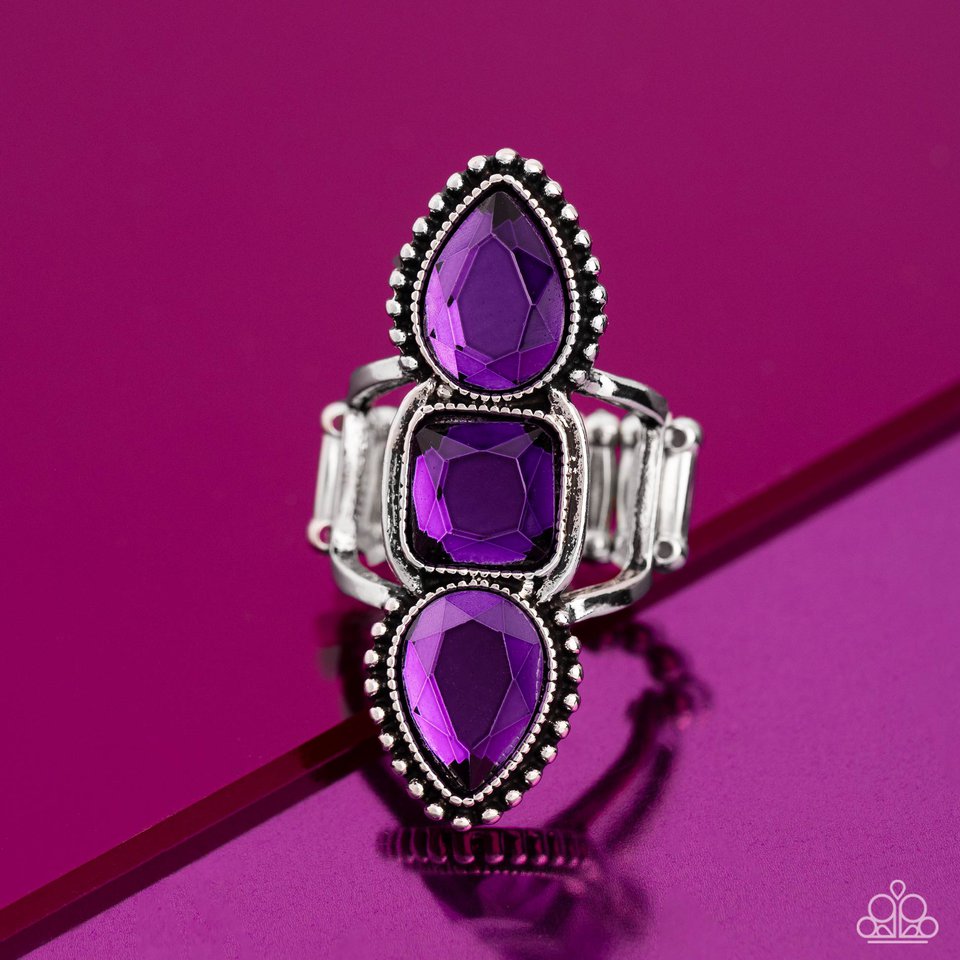 Dazzling Direction - Purple - Paparazzi Ring Image