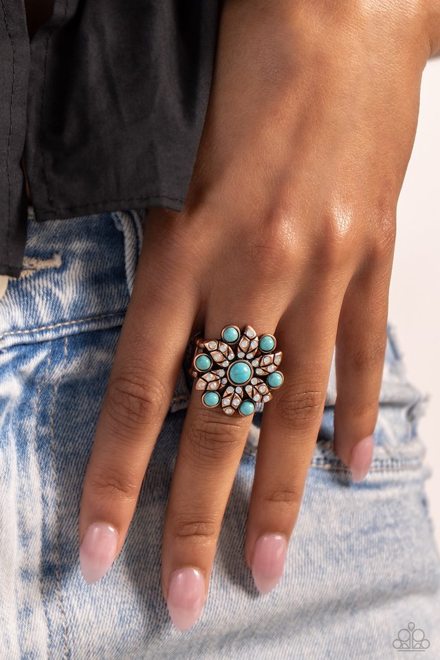 Flower of Life - Copper - Paparazzi Ring Image