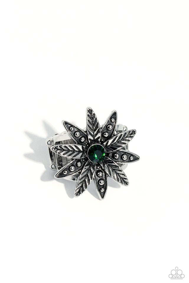 Sunflower Season - Green - Paparazzi Ring Image