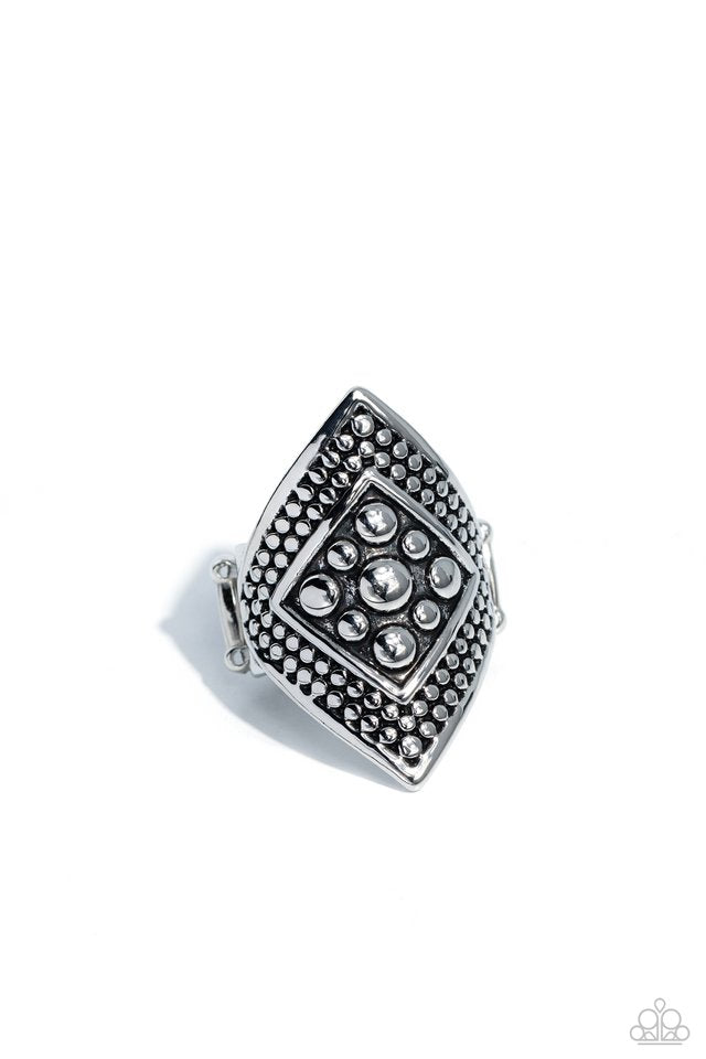 Hey, Hot STUD! - Silver - Paparazzi Ring Image