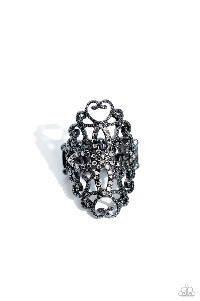 Fabulous Filigree - Black - Paparazzi Ring Image